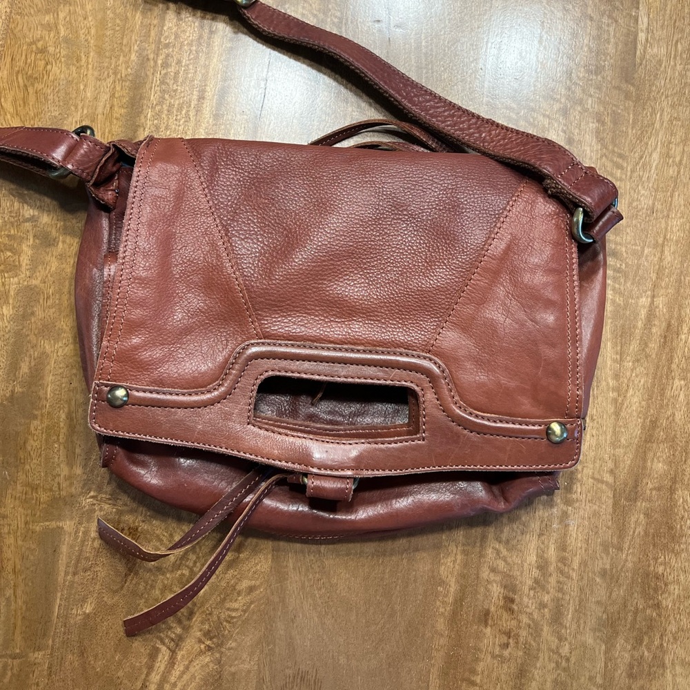 Lucky Brand Burgundy Leather Shoulder Bag